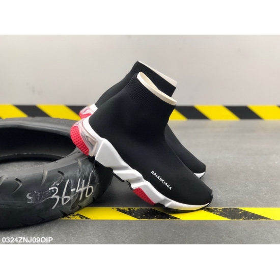 Balencia socks elastic woven surface Men Women Shoes Black Red Balencia socks elastic woven surface Men Women Shoes Black Red