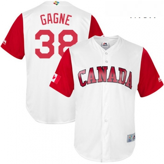 Mens Canada Baseball Majestic 38 Eric Gagne White 2017 World Baseball Classic Replica Team Jersey Mens Canada Baseball Majestic 38 Eric Gagne White 2017 World Baseball Classic Replica Team Jersey