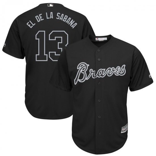 Braves 13 Ronald Acuna Jr El De La Sabana Black 2019 Players Weekend Player Jersey Braves 13 Ronald Acuna Jr El De La Sabana Black 2019 Players Weekend Player Jersey