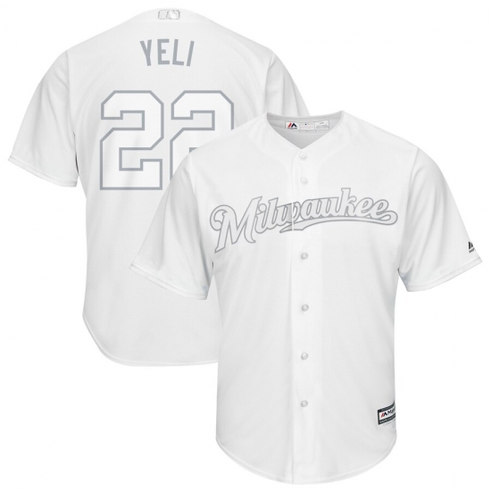 Brewers 22 Christian Yelich Yeli White 2019 Players Weekend Player Jersey Brewers 22 Christian Yelich Yeli White 2019 Players Weekend Player Jersey