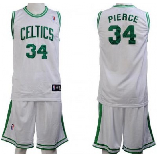 Boston Celtics 34 Paul Pierces White Jerseys&Shorts Boston Celtics 34 Paul Pierces White Jerseys&Shorts