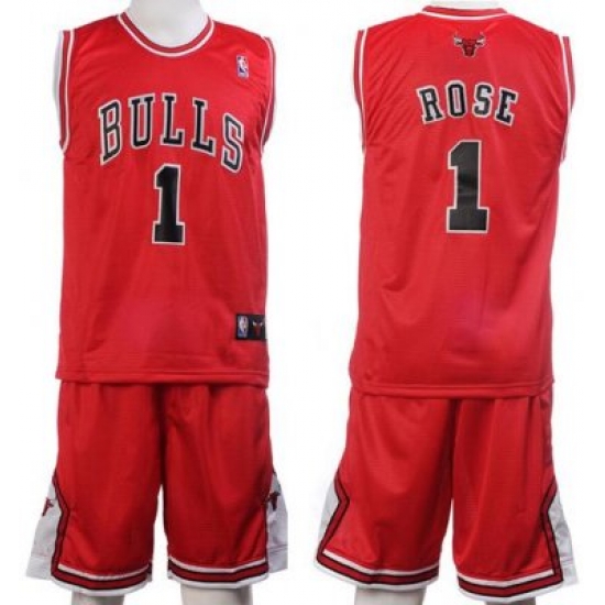 Chicago Bulls 1 Rose Red Jerseys&Shorts Chicago Bulls 1 Rose Red Jerseys&Shorts