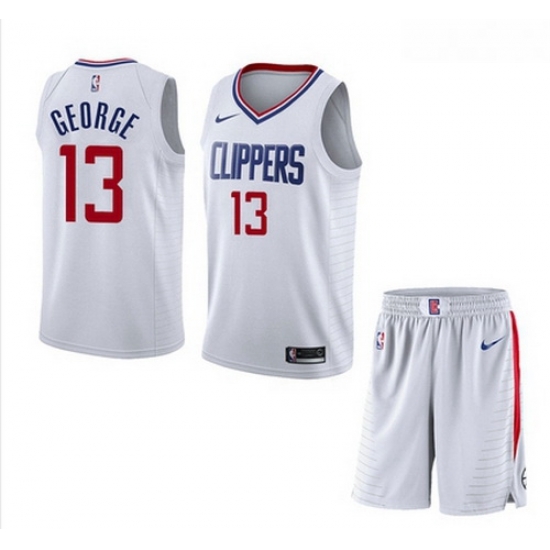 Clippers 13 Paul George White City Edition Nike Swingman Jersey 28With Shorts Clippers 13 Paul George White City Edition Nike Swingman Jersey 28With Shorts
