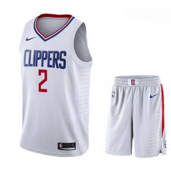 Clippers 2 Kawhi Leonard White City Edition Nike Swingman Jersey 28With Shorts Clippers 2 Kawhi Leonard White City Edition Nike Swingman Jersey 28With Shorts