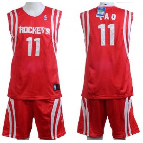 Houston Rockets 11 YAO Red Jerseys&Shorts Houston Rockets 11 YAO Red Jerseys&Shorts
