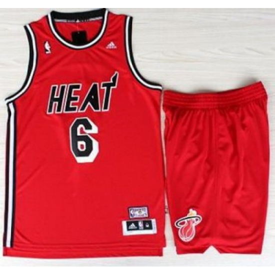 Miami Heat 6 LeBron James Red Hardwood Classics Revolution 30 Swingman NBA Suits Miami Heat 6 LeBron James Red Hardwood Classics Revolution 30 Swingman NBA Suits
