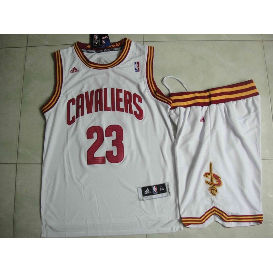 NBA Cleveland Cavaliers 23 LeBron James White Jerseys Shorts Set Suit NBA Cleveland Cavaliers 23 LeBron James White Jerseys Shorts Set Suit