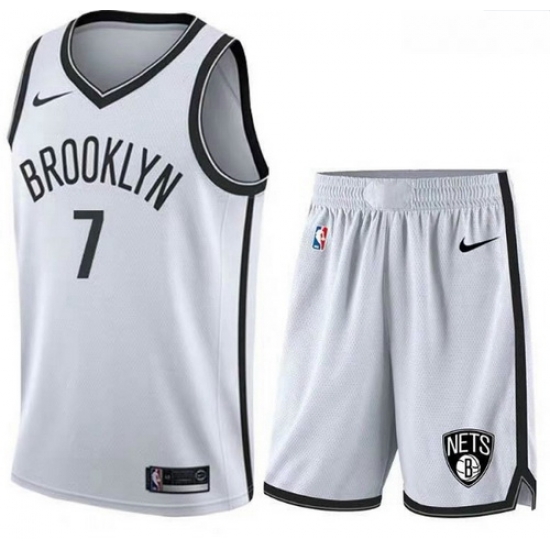 Nets 7 Kevin Durant White Nike Swingman Jersey 28With Shorts Nets 7 Kevin Durant White Nike Swingman Jersey 28With Shorts