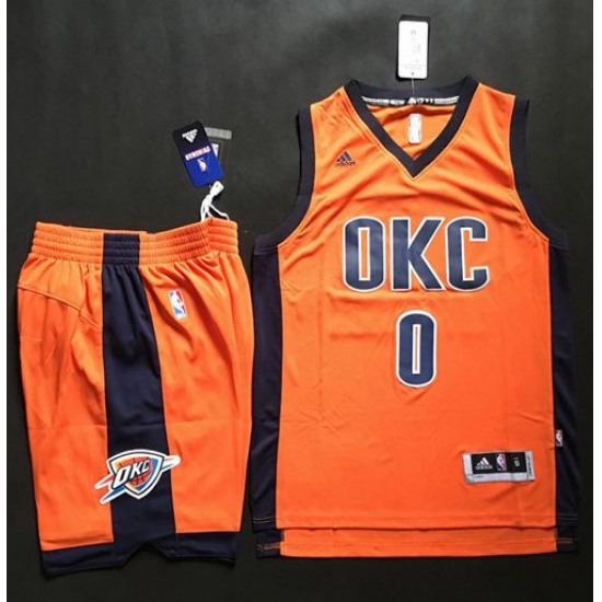 Thunder #0 Russell Westbrook Orange Alternate A Set Stitched NBA Jersey Thunder #0 Russell Westbrook Orange Alternate A Set Stitched NBA Jersey