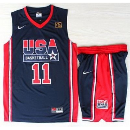 USA Basketball 1992 Olympic Dream Team Blue Jerseys & Shorts Suits 11# Karl Malone USA Basketball 1992 Olympic Dream Team Blue Jerseys & Shorts Suits 11# Karl Malone