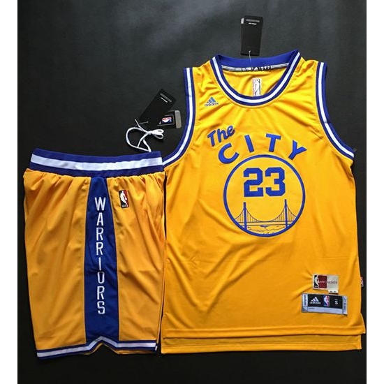 Warriors #23 Draymond Green Gold Throwback The City A Set Stitched NBA Jersey Warriors #23 Draymond Green Gold Throwback The City A Set Stitched NBA Jersey