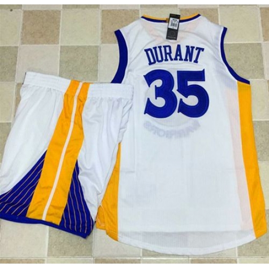Warriors #35 Kevin Durant White A Set Stitched NBA Jersey Warriors #35 Kevin Durant White A Set Stitched NBA Jersey