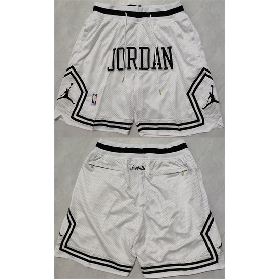 Men Michael Jordan White Shorts