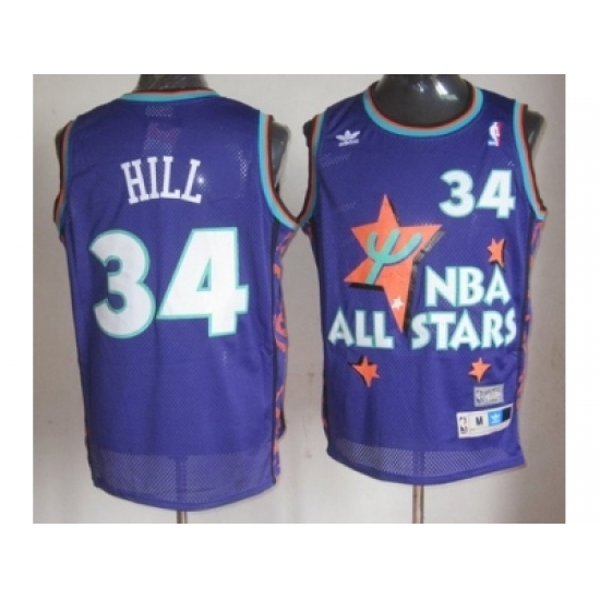 NBA 95 All Star #34 Hill Purple Jerseys NBA 95 All Star #34 Hill Purple Jerseys
