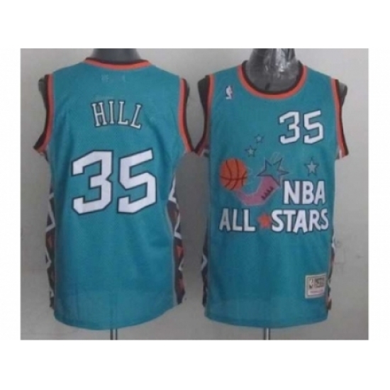 NBA 96 All Star #35 Hill Blue Jerseys NBA 96 All Star #35 Hill Blue Jerseys