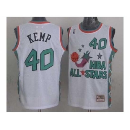 NBA 96 All Star #40 Kemp White Jerseys NBA 96 All Star #40 Kemp White Jerseys