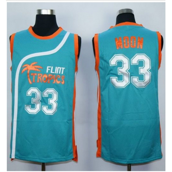 Flint Tropics #33 Jackie Moon Blue Semi-Pro Movie Stitched Basketball Jersey Flint Tropics #33 Jackie Moon Blue Semi-Pro Movie Stitched Basketball Jersey