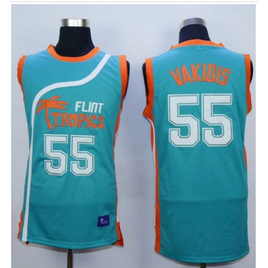 Flint Tropics #55 Vakidis Blue Semi-Pro Movie Stitched Basketball Jersey Flint Tropics #55 Vakidis Blue Semi-Pro Movie Stitched Basketball Jersey