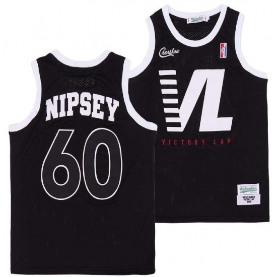 Men Nipsey 60 VL Black Crenshaw Editon Jersey Men Nipsey 60 VL Black Crenshaw Editon Jersey