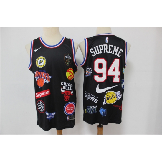 Men Supreme Nike 18ss NBA Teams Jersey Black Men Supreme Nike 18ss NBA Teams Jersey Black