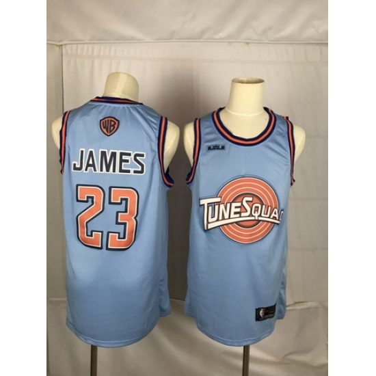 Tune Squad 23 Lebron James Blue Stitched Movie Basketball Jersey Tune Squad 23 Lebron James Blue Stitched Movie Basketball Jersey