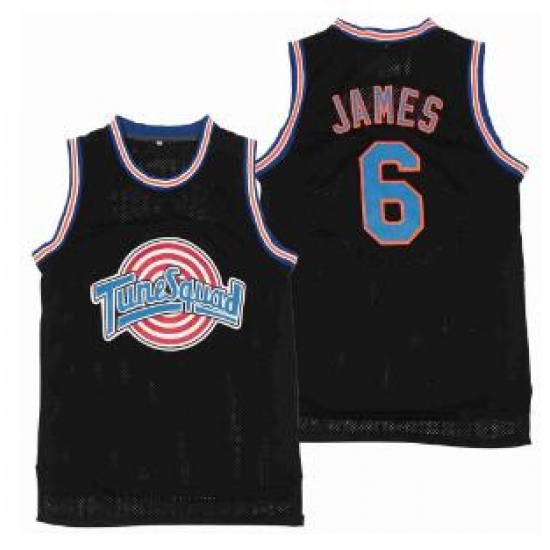 Tune Squad Space Movie jersey Black 6 Lebron James Tune Squad Space Movie jersey Black 6 Lebron James