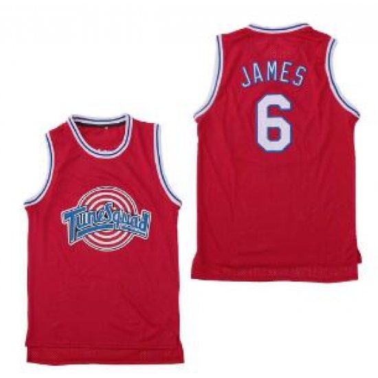 Tune Squad Space Movie jersey Red 6 Lebron James Tune Squad Space Movie jersey Red 6 Lebron James
