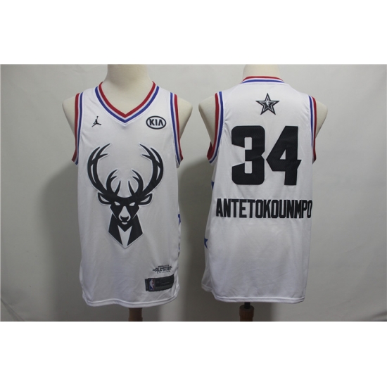 Bucks 34 Giannis Antetokounmpo White 2019 NBA All Star Game Jordan Brand Swingman Jersey Bucks 34 Giannis Antetokounmpo White 2019 NBA All Star Game Jordan Brand Swingman Jersey
