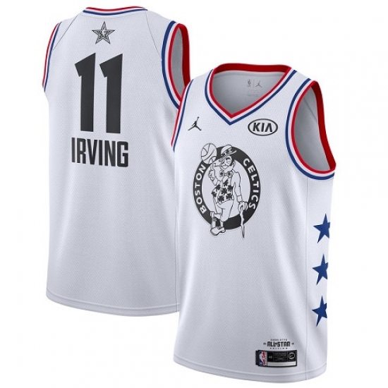 Celtics #11 Kyrie Irving White Basketball Jordan Swingman 2019 All Star Game Jersey Celtics #11 Kyrie Irving White Basketball Jordan Swingman 2019 All Star Game Jersey