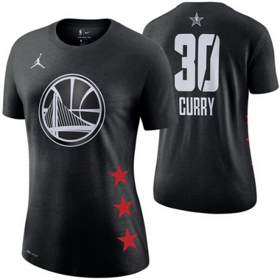 Golden State Warriors 30 Stephen Curry Black 2019 NBA All Star Game Women T Shirt Golden State Warriors 30 Stephen Curry Black 2019 NBA All Star Game Women T Shirt