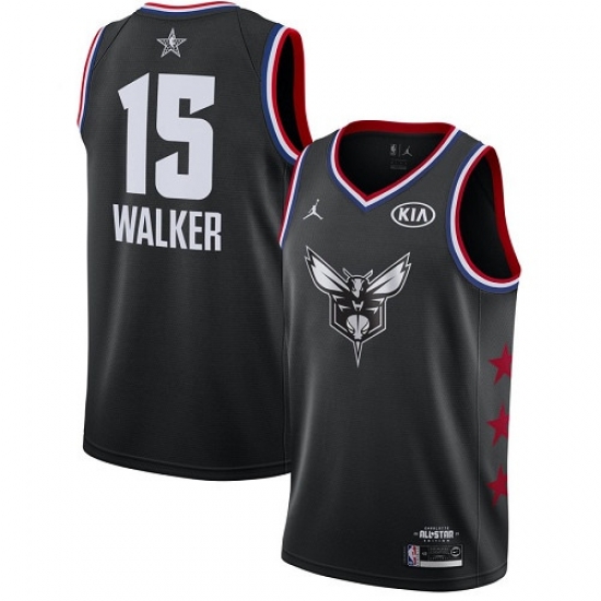 Hornets #15 Kemba Walker Black Basketball Jordan Swingman 2019 All Star Game Jersey Hornets #15 Kemba Walker Black Basketball Jordan Swingman 2019 All Star Game Jersey