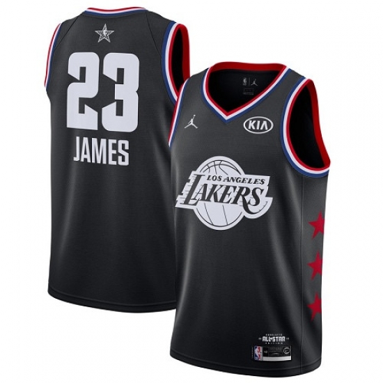 Lakers #23 LeBron James Black Basketball Jordan Swingman 2019 All Star Game Jersey Lakers #23 LeBron James Black Basketball Jordan Swingman 2019 All Star Game Jersey