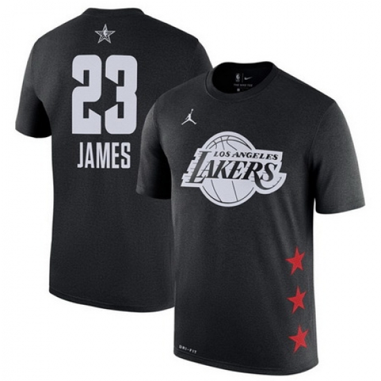 Lakers 23 Lebron James Black 2019 NBA All Star Game Men's T Shirt Lakers 23 Lebron James Black 2019 NBA All Star Game Men's T Shirt