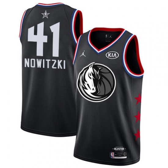 Mavericks #41 Dirk Nowitzki Black Basketball Jordan Swingman 2019 All Star Game Jersey Mavericks #41 Dirk Nowitzki Black Basketball Jordan Swingman 2019 All Star Game Jersey