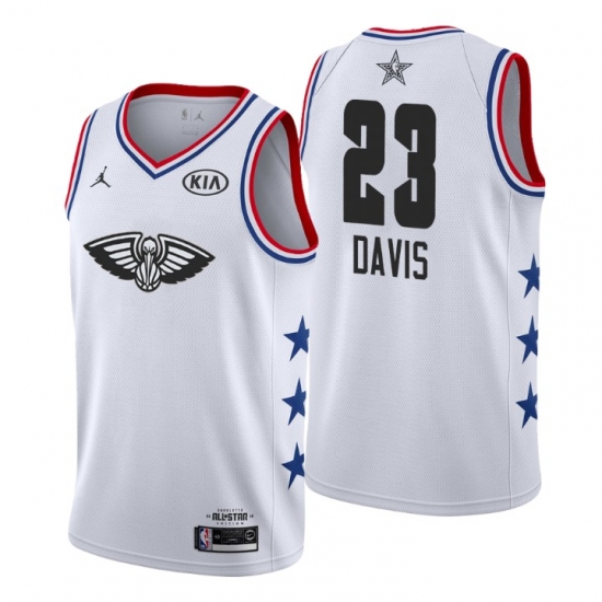 Men 2019 NBA All-Star Pelicans #23 Anthony Davis White Jersey Men 2019 NBA All-Star Pelicans #23 Anthony Davis White Jersey