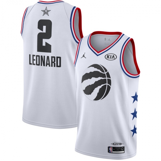 Men's Toronto Raptors Kawhi Leonard Jordan Brand White 2019 NBA All-Star Game Finished Swingman Jersey Men's Toronto Raptors Kawhi Leonard Jordan Brand White 2019 NBA All-Star Game Finished Swingman Jersey
