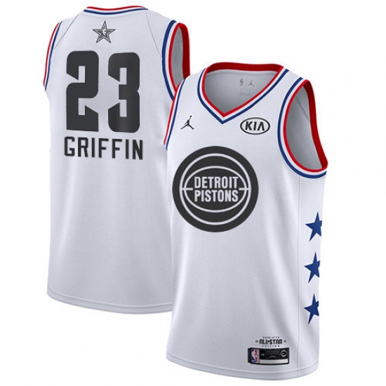 Pistons #23 Blake Griffin White Basketball Jordan Swingman 2019 All Star Game Jersey Pistons #23 Blake Griffin White Basketball Jordan Swingman 2019 All Star Game Jersey