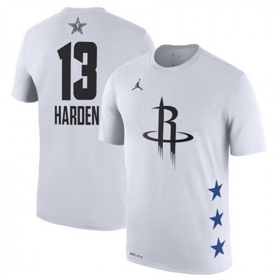 Rockets 13 James Harden White 2019 NBA All Star Game Men's T Shirt Rockets 13 James Harden White 2019 NBA All Star Game Men's T Shirt
