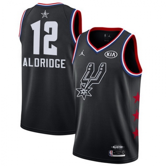 Spurs 12 LaMarcus Aldridge Black Youth Basketball Jordan Swingman 2019 AllStar Game Jersey Spurs 12 LaMarcus Aldridge Black Youth Basketball Jordan Swingman 2019 AllStar Game Jersey