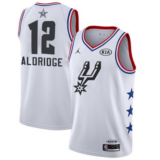 Spurs 12 LaMarcus Aldridge White Youth Basketball Jordan Swingman 2019 AllStar Game Jersey Spurs 12 LaMarcus Aldridge White Youth Basketball Jordan Swingman 2019 AllStar Game Jersey