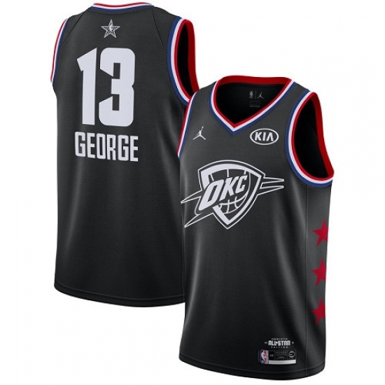 Thunder #13 Paul George Black Basketball Jordan Swingman 2019 All Star Game Jersey Thunder #13 Paul George Black Basketball Jordan Swingman 2019 All Star Game Jersey