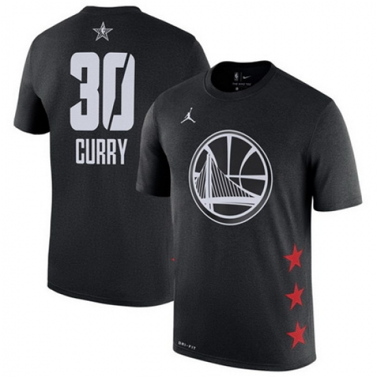 Warriors 30 Stephen Curry Black 2019 NBA All Star Game Men's T Shirt Warriors 30 Stephen Curry Black 2019 NBA All Star Game Men's T Shirt