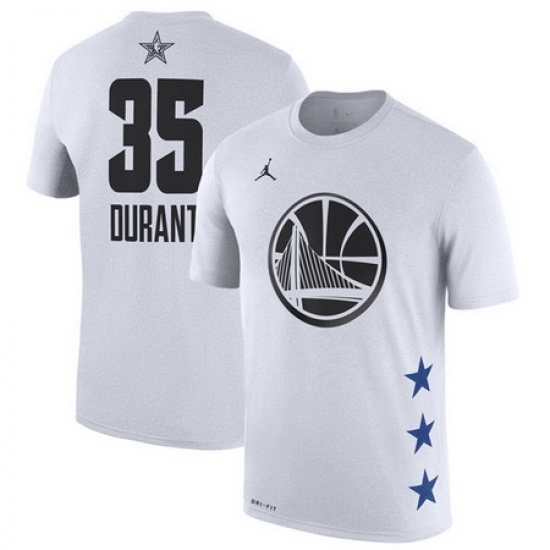 Warriors 35 Kevin Durant White 2019 NBA All Star Game Men's T Shirt Warriors 35 Kevin Durant White 2019 NBA All Star Game Men's T Shirt
