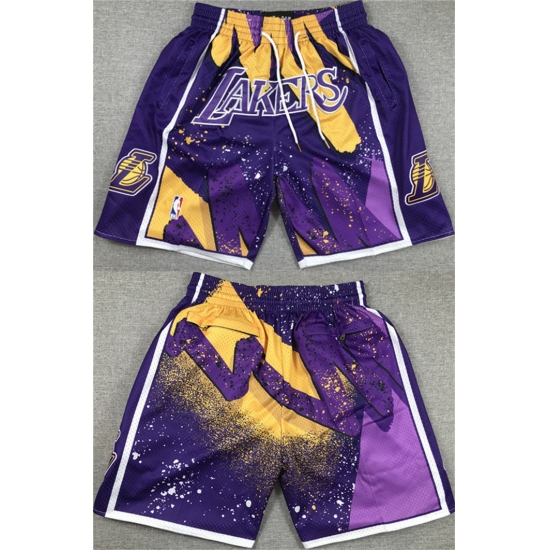 Men Los Angeles Lakers Purple Shorts 28Run Small 29 Men Los Angeles Lakers Purple Shorts 28Run Small 29