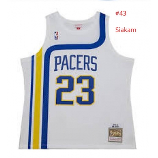 Men Pacers #43 siakam White Stitched Throwback Jersey Men Pacers #43 siakam White Stitched Throwback Jersey