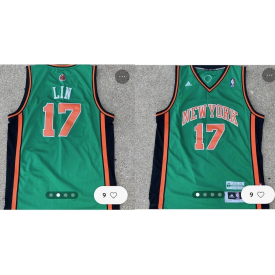 New York Knicks Jeremy Lin 17 Green Stitched Jersey New York Knicks Jeremy Lin 17 Green Stitched Jersey