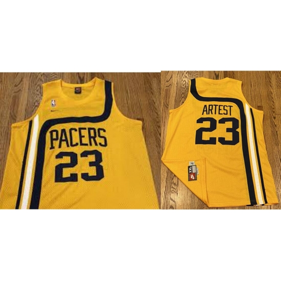 Pacers #23 Artest yellow jersey Pacers #23 Artest yellow jersey