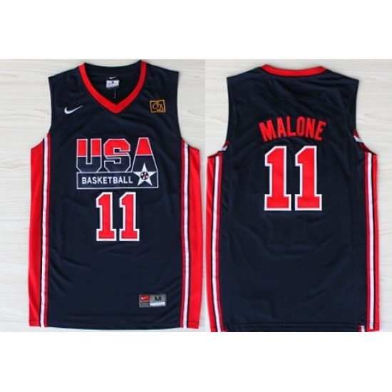 1992 Olympics Team USA 11 Karl Malone Navy Blue Swingman Jersey 1992 Olympics Team USA 11 Karl Malone Navy Blue Swingman Jersey