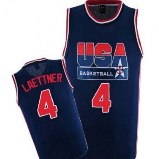 1992 Olympics Team USA 4 Christian Laettner Navy Blue Swingman Jersey 1992 Olympics Team USA 4 Christian Laettner Navy Blue Swingman Jersey