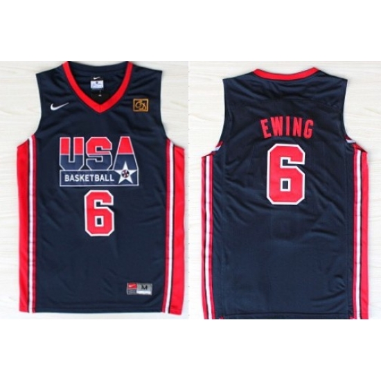 1992 Olympics Team USA 6 Patrick Ewing Navy Blue Swingman Jersey 1992 Olympics Team USA 6 Patrick Ewing Navy Blue Swingman Jersey
